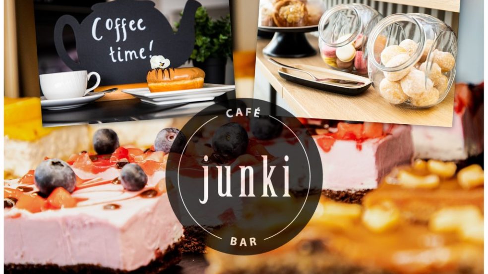Cafe Junki Bar kuvakollaasi ja logo
